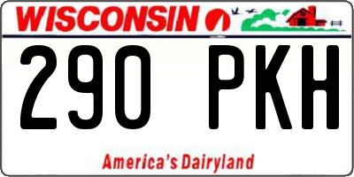 WI license plate 290PKH