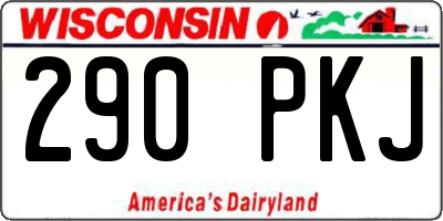 WI license plate 290PKJ