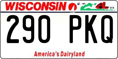 WI license plate 290PKQ