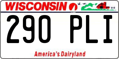 WI license plate 290PLI