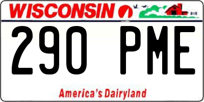 WI license plate 290PME