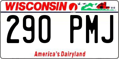 WI license plate 290PMJ