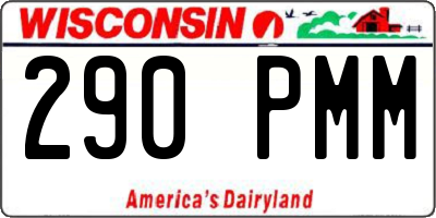 WI license plate 290PMM