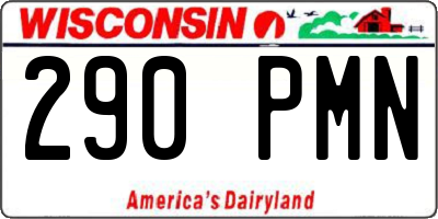 WI license plate 290PMN