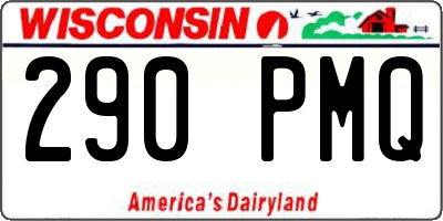 WI license plate 290PMQ