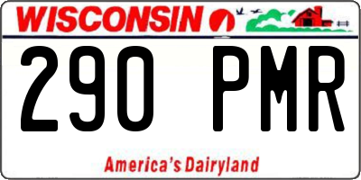 WI license plate 290PMR