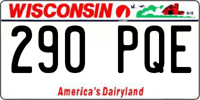 WI license plate 290PQE