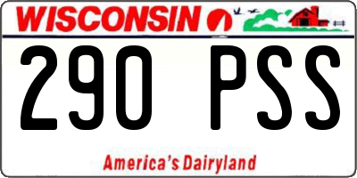 WI license plate 290PSS