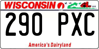 WI license plate 290PXC