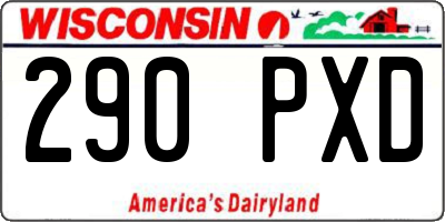 WI license plate 290PXD