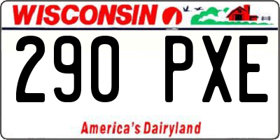 WI license plate 290PXE