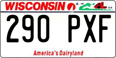 WI license plate 290PXF