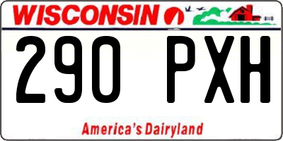 WI license plate 290PXH