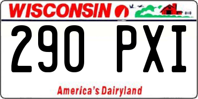 WI license plate 290PXI