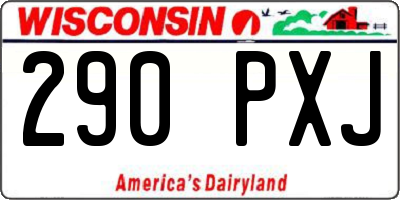 WI license plate 290PXJ