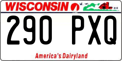 WI license plate 290PXQ