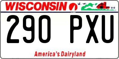 WI license plate 290PXU