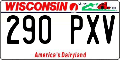 WI license plate 290PXV