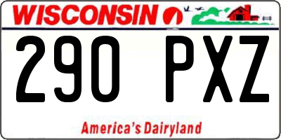 WI license plate 290PXZ