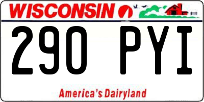 WI license plate 290PYI