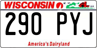 WI license plate 290PYJ