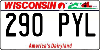 WI license plate 290PYL