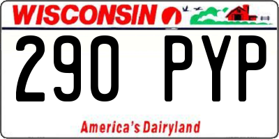 WI license plate 290PYP