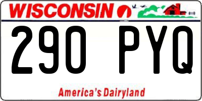 WI license plate 290PYQ