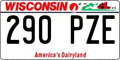 WI license plate 290PZE