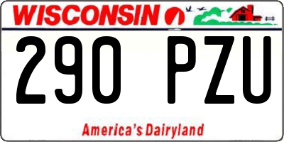 WI license plate 290PZU