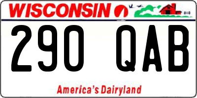 WI license plate 290QAB