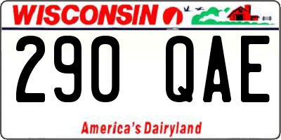 WI license plate 290QAE