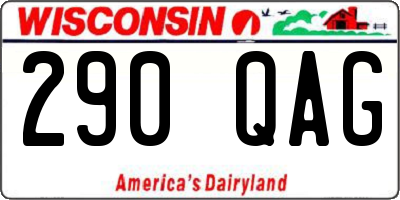 WI license plate 290QAG