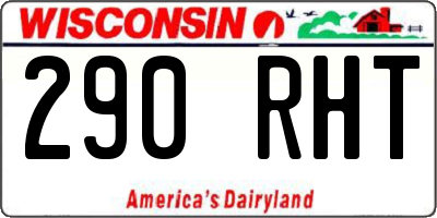 WI license plate 290RHT
