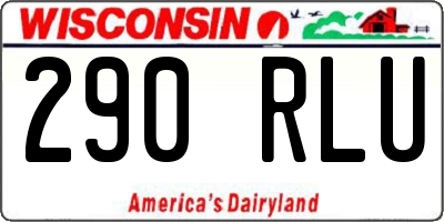 WI license plate 290RLU