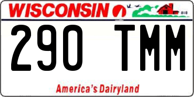 WI license plate 290TMM