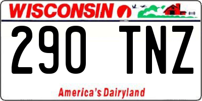 WI license plate 290TNZ