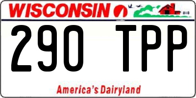 WI license plate 290TPP