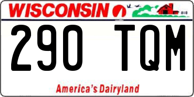 WI license plate 290TQM