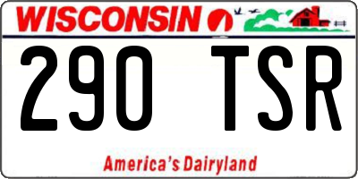 WI license plate 290TSR