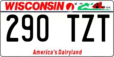 WI license plate 290TZT