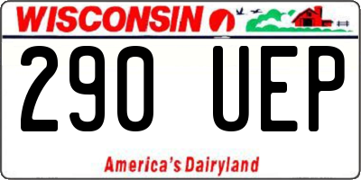 WI license plate 290UEP