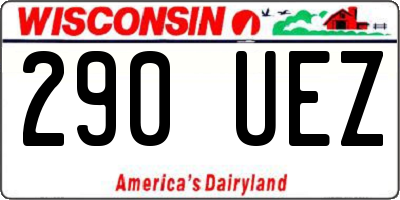 WI license plate 290UEZ