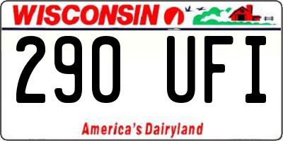 WI license plate 290UFI