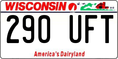 WI license plate 290UFT