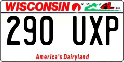 WI license plate 290UXP