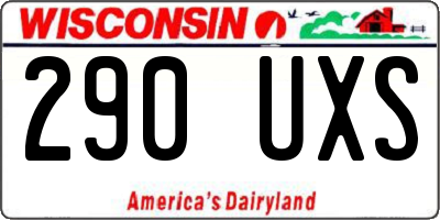 WI license plate 290UXS