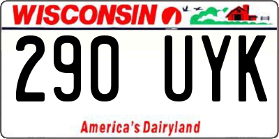 WI license plate 290UYK