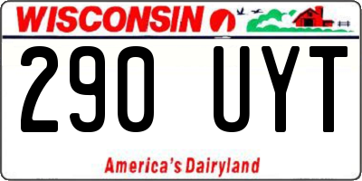 WI license plate 290UYT