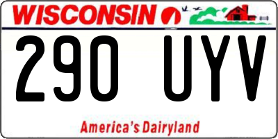WI license plate 290UYV